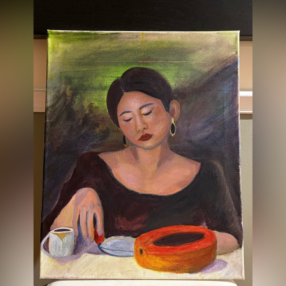 Original Acrylic Painting - Elegant Portrait